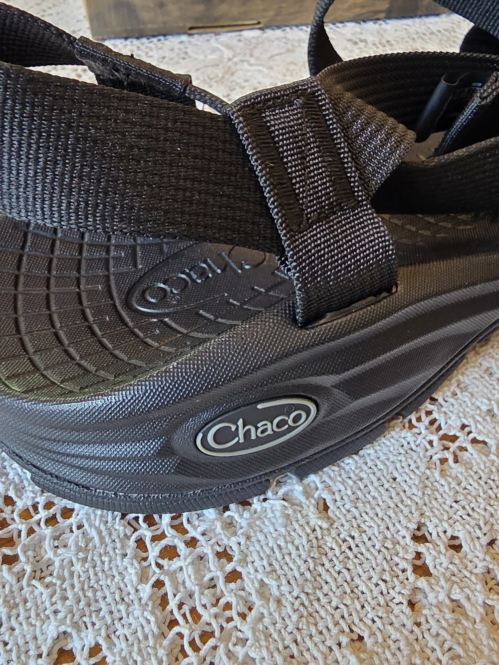 CHACO Men's Black Strapped Sport Sandals Adjustable Ankle Strap ZVOLV2, Sz 13